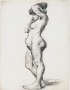 Standing Female Nude Seen from the Side