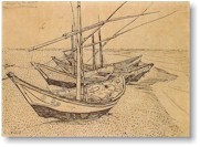 Fishing Boats on the Beach at Saintes-Maries